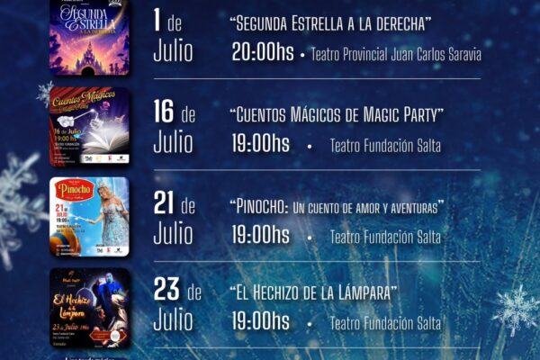 Cartelera de primera, para los chicos en vacaciones